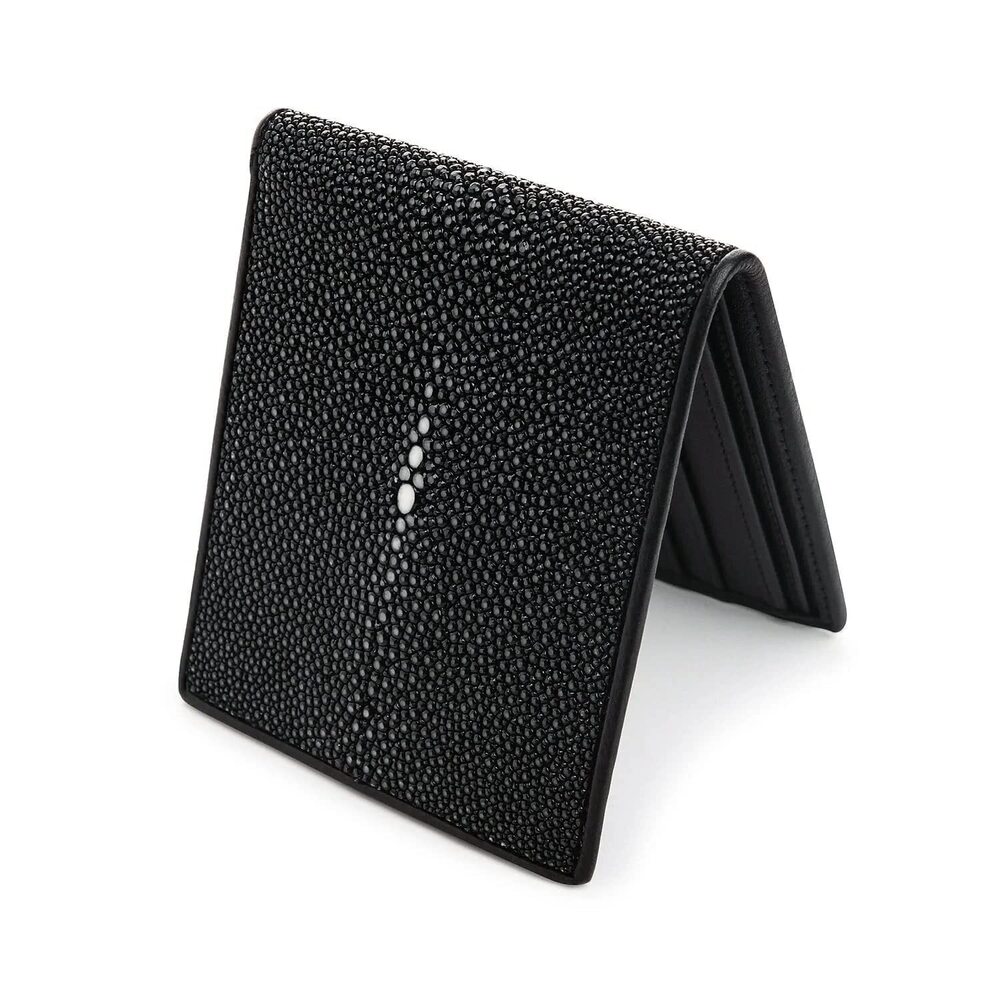 2890 Black Polished Stingray Wallet Medium - Picture 7 of 9